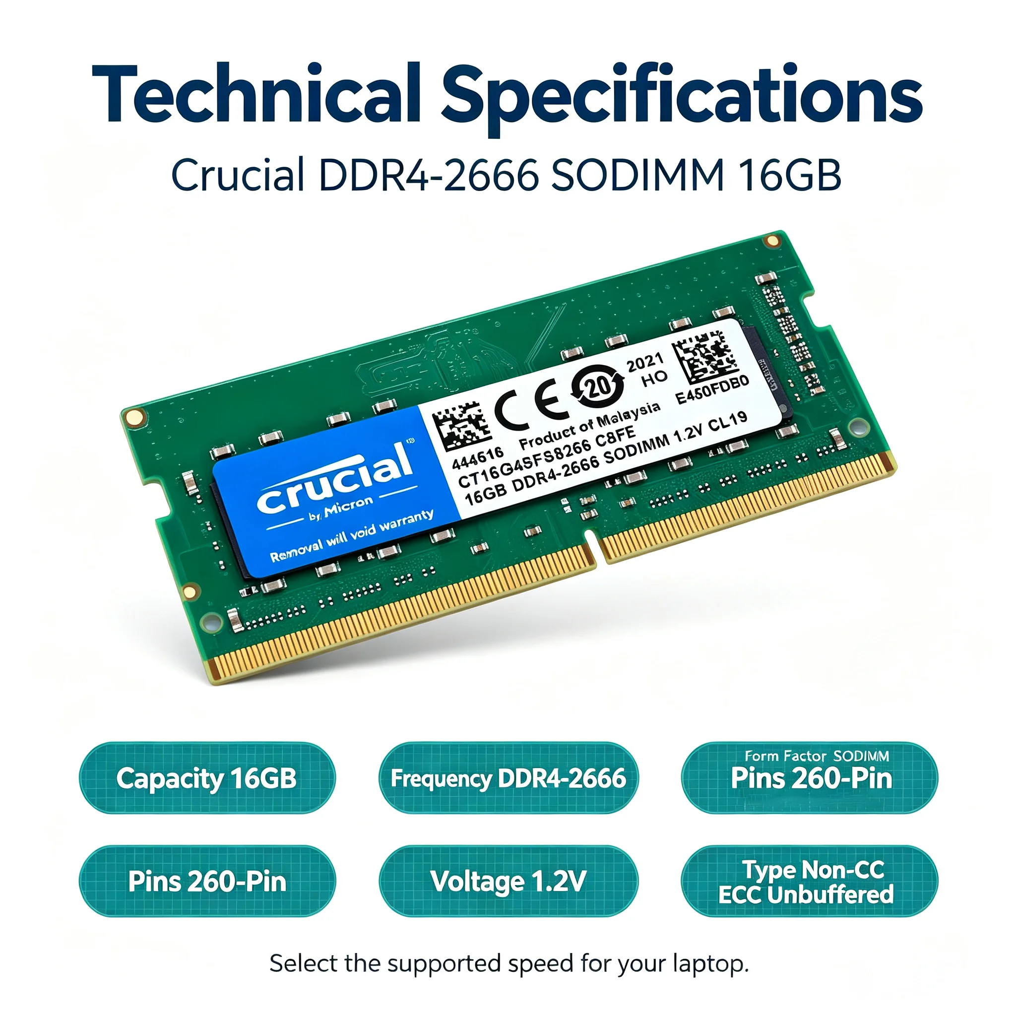 Crucial DDR4 Laptop RAM SODIMM - Ddr4 3200 16Gb review and price